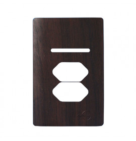 Placa p/ 1 Interruptor + 2 tomadas 4x2 - Novara Tabaco